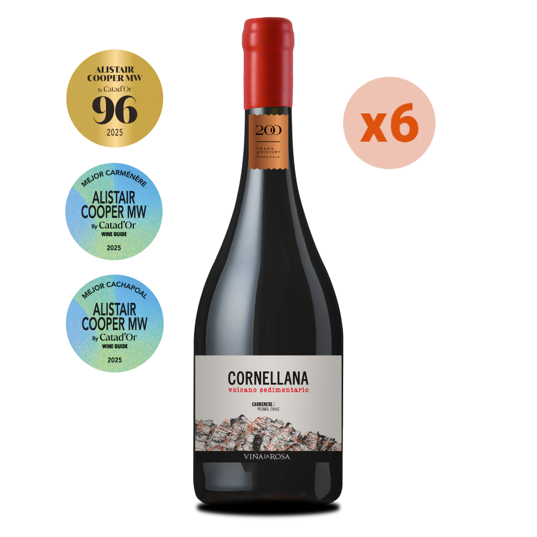 Cornellana Volcano Sedimentario Carmenere 2023 (6 Botellas 750 ML)